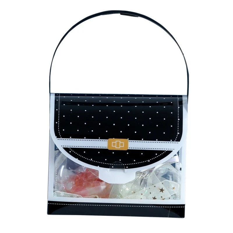 

Portable Transparent Bag Snowflake Crisp Packing Box Cookies Nougat Baking Gift Box Macaron Biscuits Candy Gift Bag