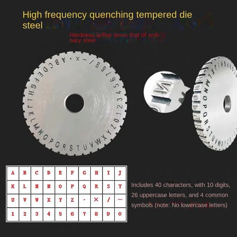 Semi-automatic Engraving Machine, Steel and Aluminum Alloy Nameplate Metal Identification Card Engraving Label and Marking Tool