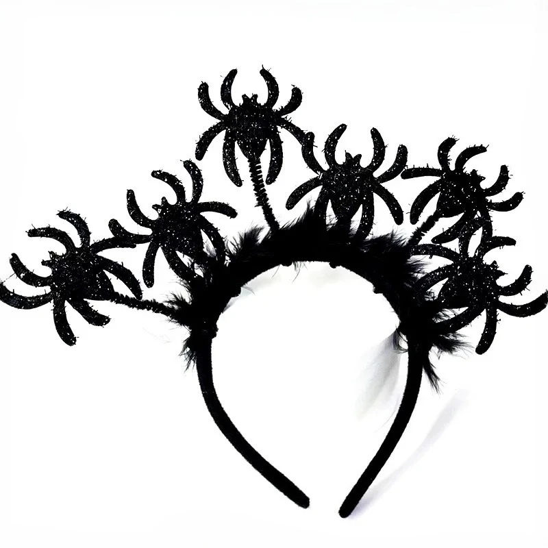 

10pcs Adult Children Halloween Spiders Ghost Bats Headbands Roses Pumpkin Headpieces Hair Accessories