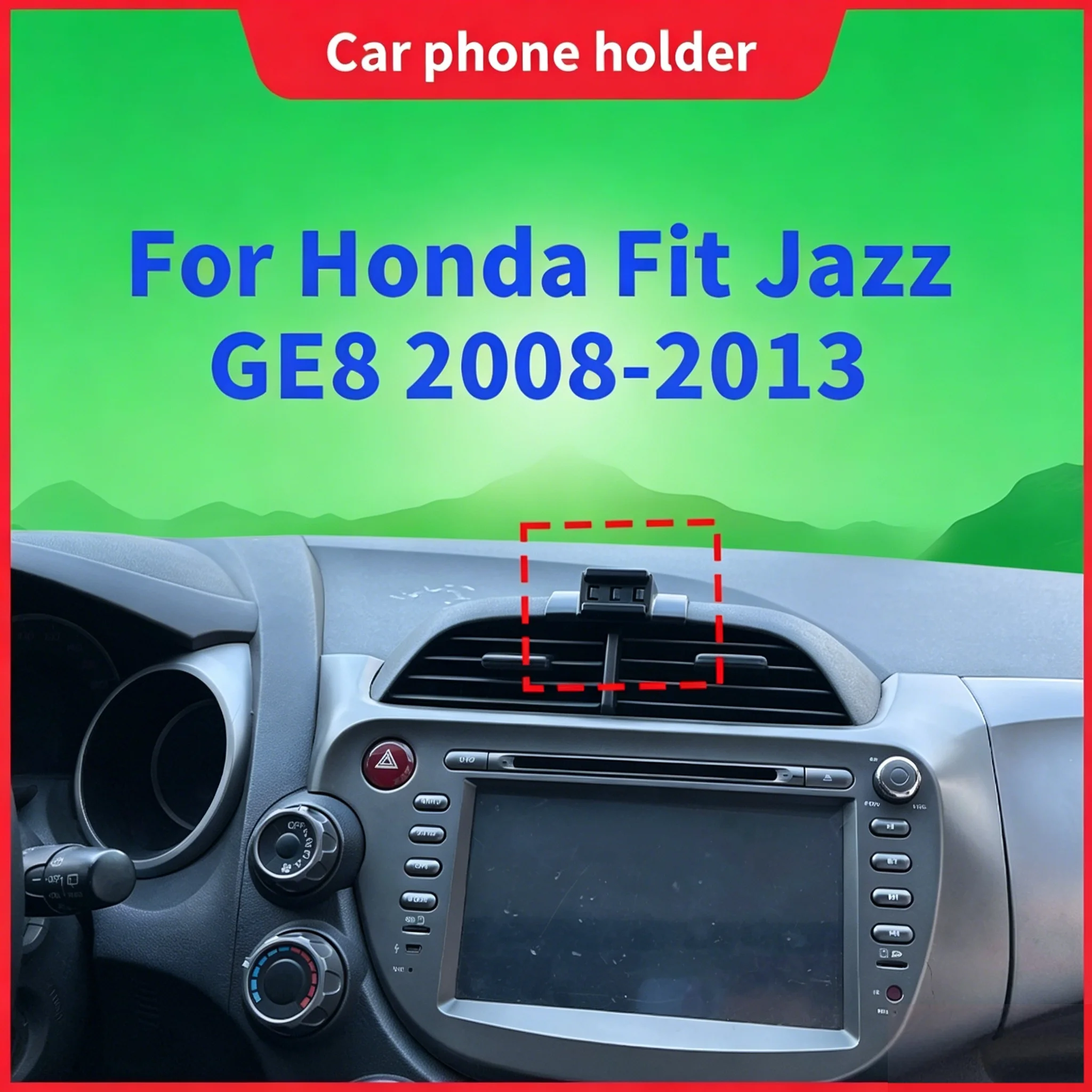 Base de suporte para celular de alta qualidade para Honda Fit Jazz GE8 2008-2013, compatível com vários suportes de celular.