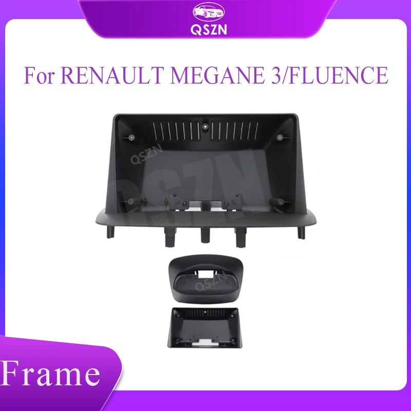 2 din Car DVD Stereo Radio Fascia Dash Panel Frame Trim Kit Pasuje do RENAULT MEGANE 3/FLUENCE 9-calowy