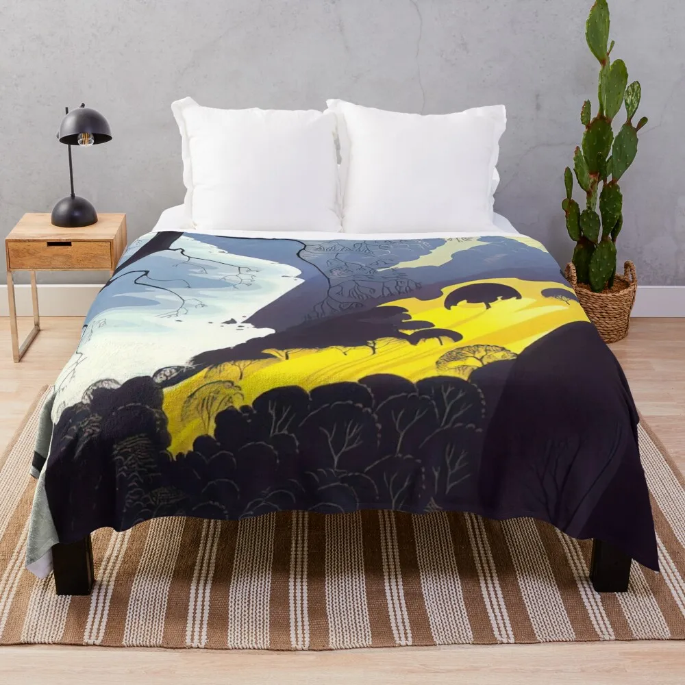 

Artwork by Eyvind Earle Throw Blanket Tourist Multi-Purpose Nap Blankets