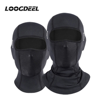 LOOGDEEL Bicycle Motorcycle Face Mask Cycling Skiing Helmet Liner Windproof Bike Caps Winter Balaclava Men Women Warm Fleece