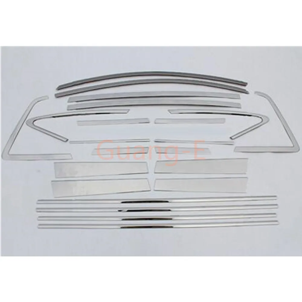 Car Stick Stainless Steel Glass Window Garnish Pillar Middle Column Strip Trim For Toyota EZ Verso 2011 2012 2013 2014 2015 2016