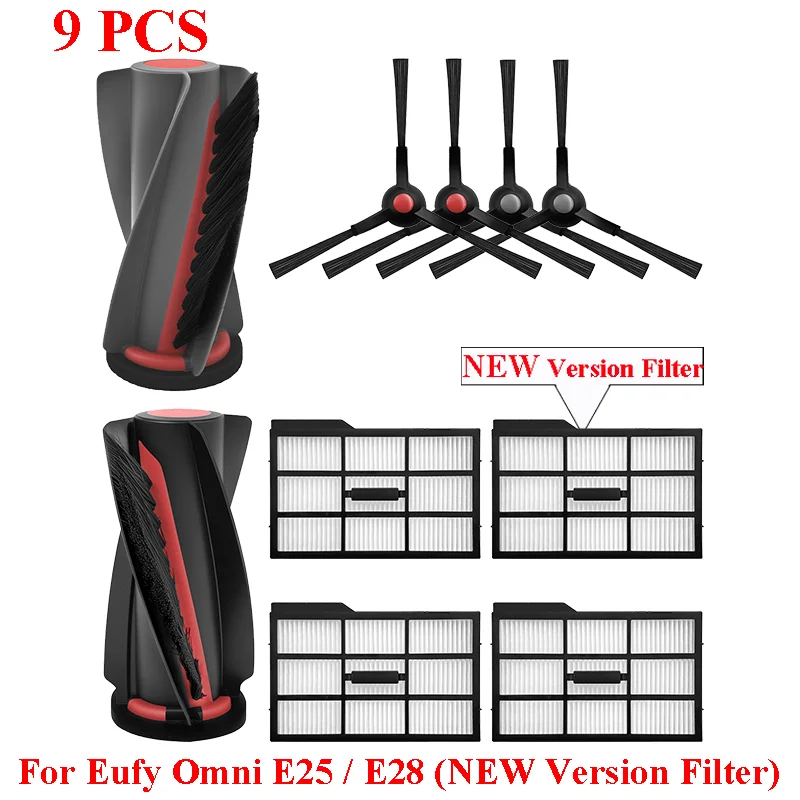 Accessoires Voor (Eufy Omni E25 / E28) Stofzuiger Hoofdrol Zijborstel Roller Mop Doek Stofzak Filter Reinigingsborstel