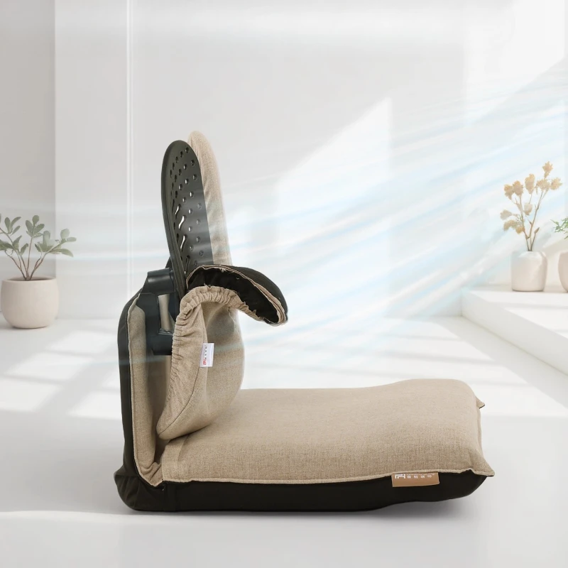 Japanese Tatami Chair with Backrest Footless Relaxing Floor Seat for Small Space Balcony Lazy Sofa