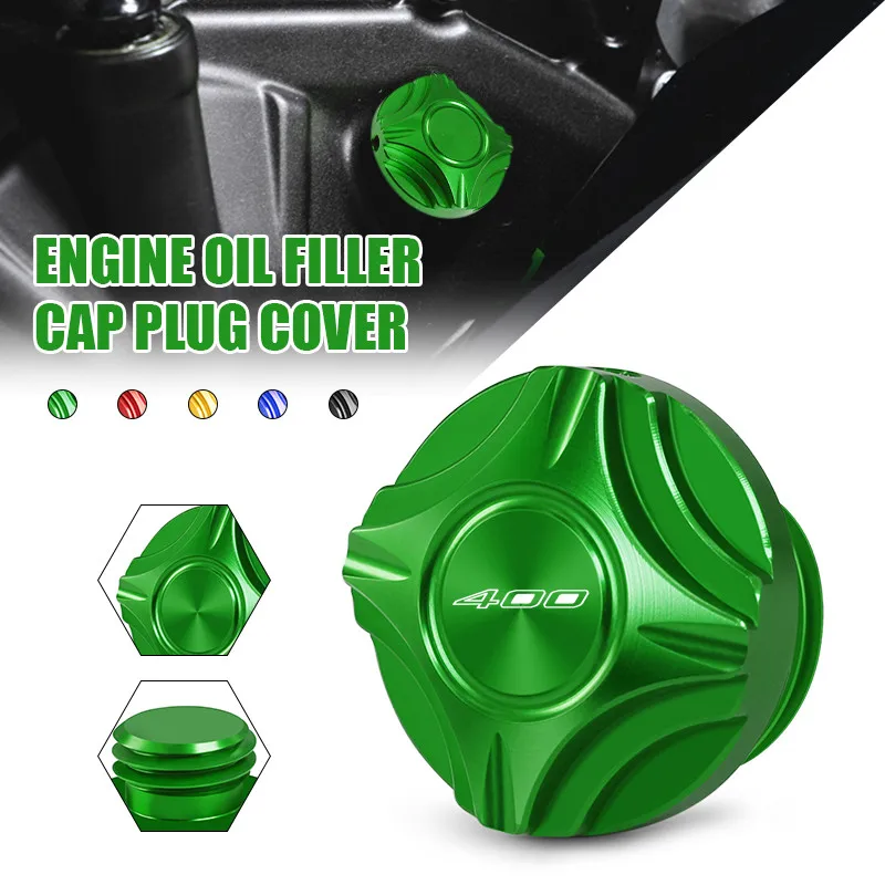 

For Z800 Ninja400 Z400 Motorcycle CNC Aluminum Engine Oil Filler Cup Plug Cap Screws Protection Oil Cap Bolt ninja400 z400 z800