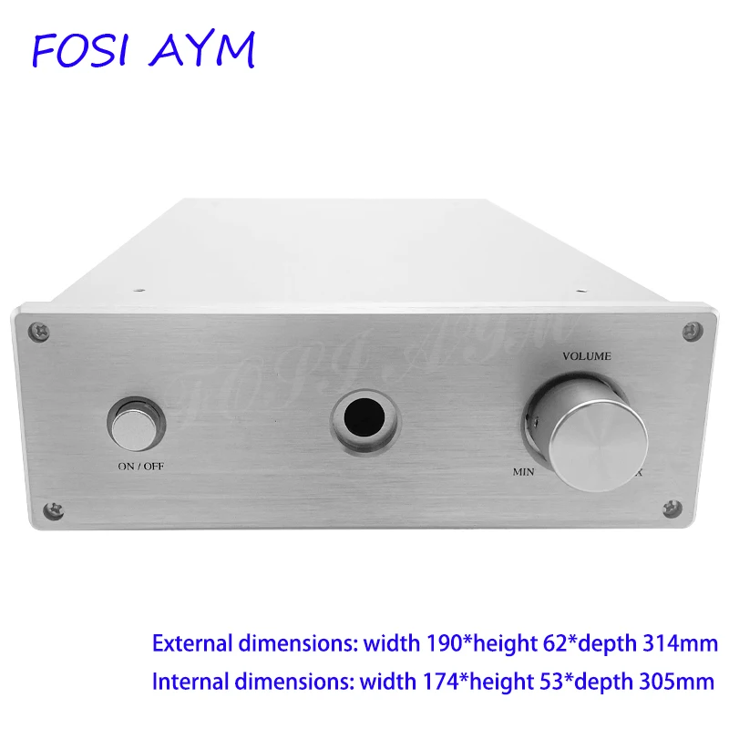 190*62*314mm FOSI AYM DIY Aluminum Amplifier Box - Vacuum Tube Amp Chassis & Preamp Case for Custom Audio Builds