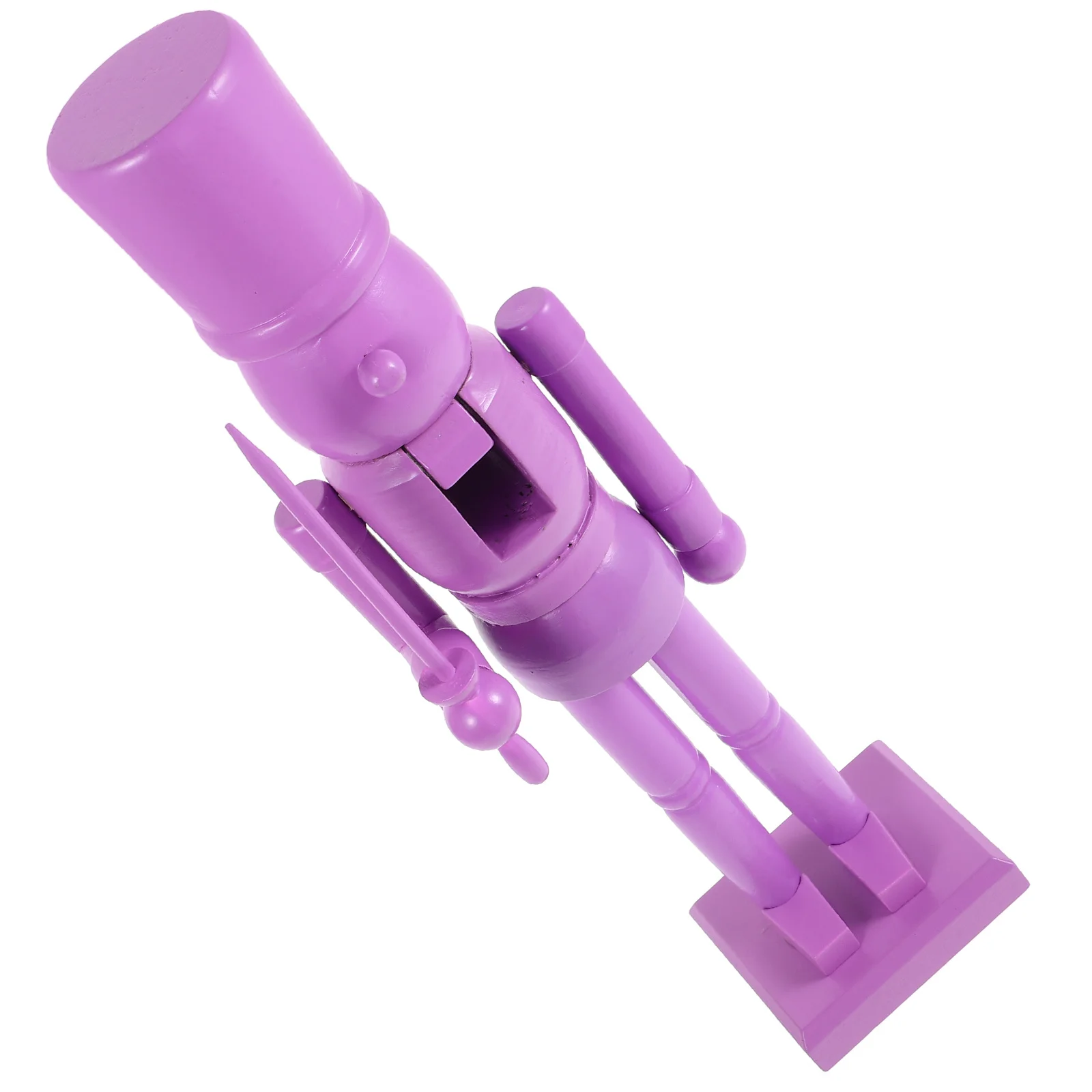 

Wooden Nutcracker Christmas Decor Xmas Solid Color Classic Holiday Nutcracker Ornament Desktop Cabinet Display Reusable Multiuse