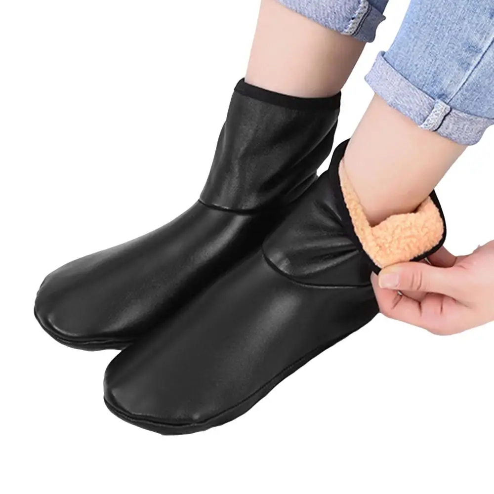 Chaussettes en cuir pour hommes, vêtements en cuir, chaussettes thermiques antidérapantes pour randonnée, gymnastique, Yoga, danse, voyage, sommeil, pêche, Camping