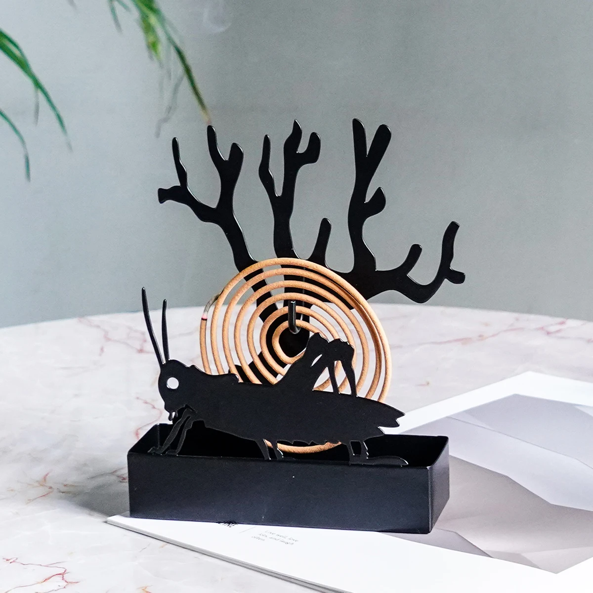 With Tray Creative  Mosquito Coil Holder Incense Stand Coil Incense Burner Anti-Scald Modern Stand Suitable for Family Bedroom