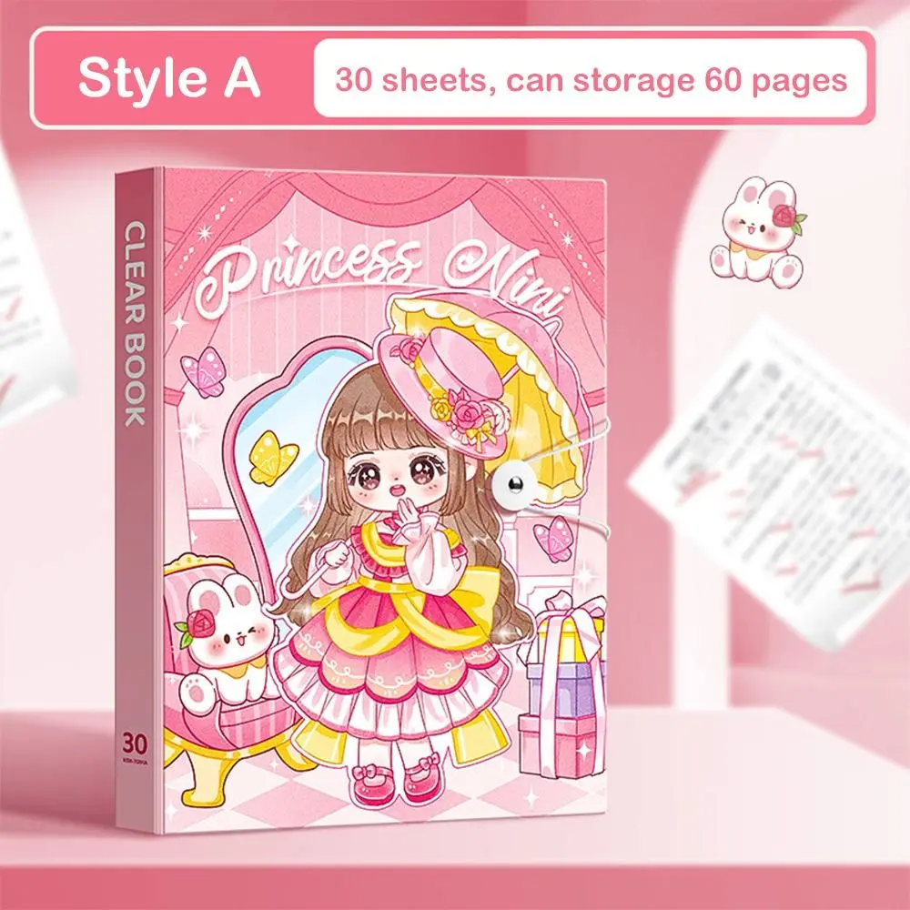 

30/40/60 Pockets A4 File Folder Bag Capybara Panda Large Capacity A4 File Organizer Music Score Test Paper Document Folder