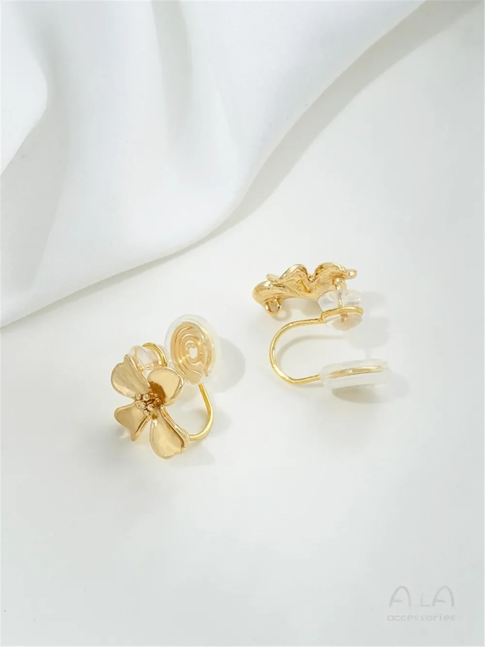 

No Ear Piercing Earrings Mosquito Coil Disc Ear Clips 14K Gold Universal Converter Ear Jewelry Painless Invisible DIY Accessorie