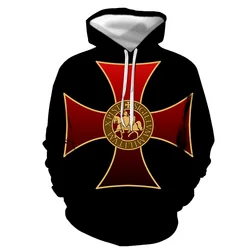 Crusader Knight Medieval Armor 3D Printed Men Hoodies Knights Templar Harajuku Hoodie Fashion Sweatshirt Casual Jacket Streetwea