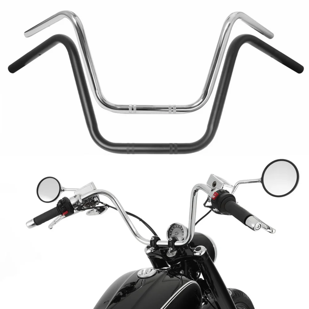 

Motorcycle Ape Hanger Handlebar 22mm 25mm for Harley Sportster XL883 XL1200 X48 Dyna Road King Heritage Softail Models