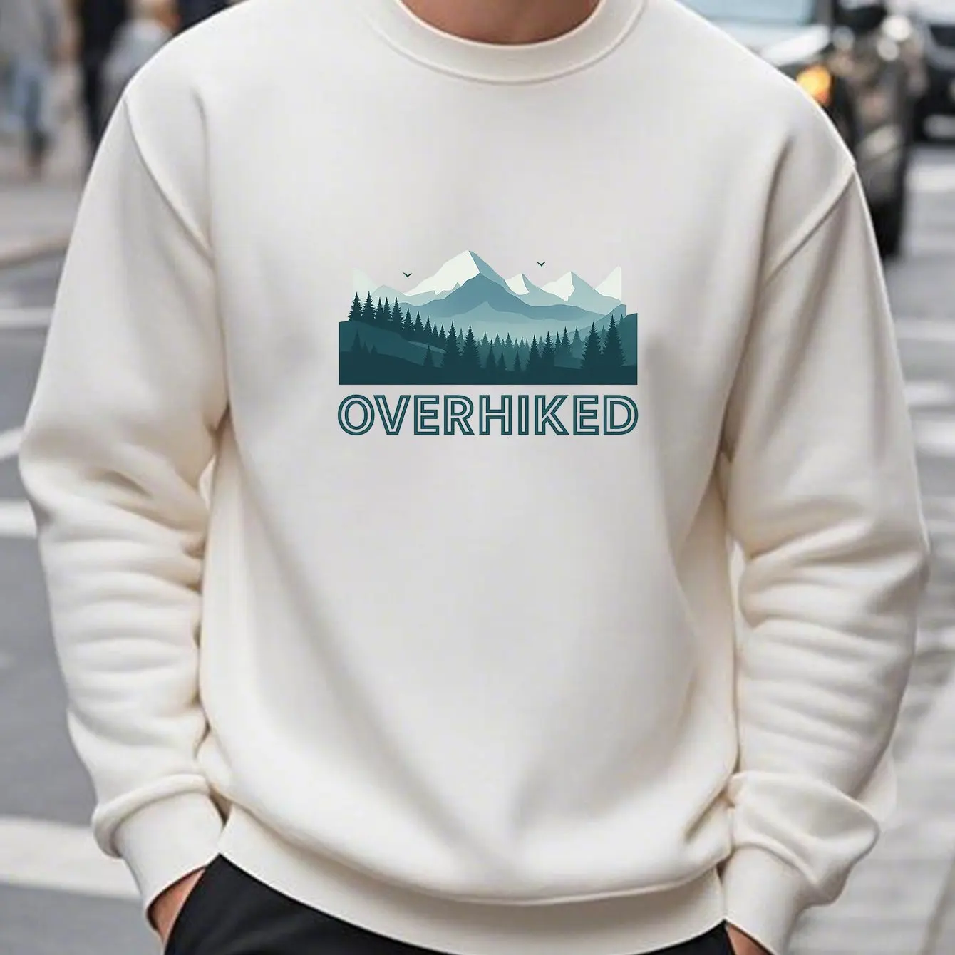 

Mountain Forest Graphic Printing Autumn and Winter Men's and Women's Sweatshirts Casual Loose Outdoor Street Sports Training