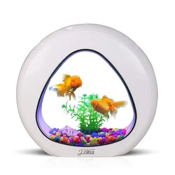 Fish Tank Aquarium Living Room Mini Desktop Creative Ornamental Goldfish Tank Office Ecological Fish Tanks JA-01 JA-02