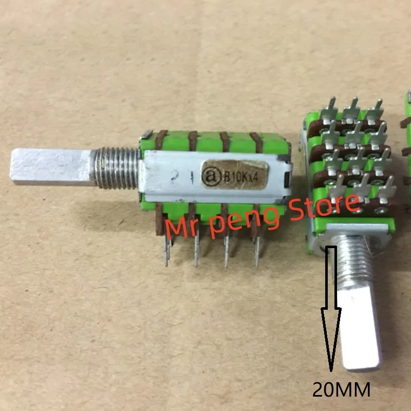 

2pcs for ALPHA RK12 type precision potentiometer, quadruple B10K*4 axis, long 20MM four sound channel