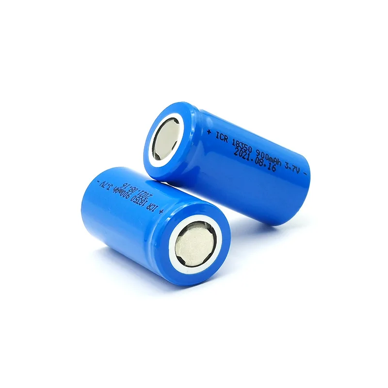 18350 Rechargeable Battery 3.7V 900mah Flat Top Lithium Large Capacity Battery for LED Flashlight Torch Headlamp Mini Fans etc