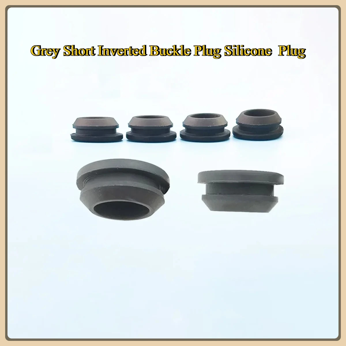 Grey Short Inverted Buckle Plug Silicone  Plug/High Elasticity Hole Plug Waterproof And Dustproof Sealing  Plug