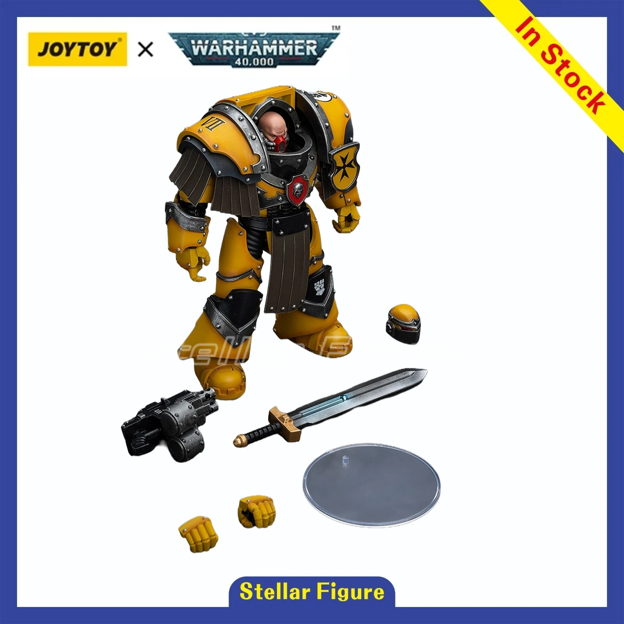 

【SF】JOYTOY 1/18 Action Figure Imperial FistsLegion Cataphractii Terminator SquadLegion Cataphractii Sergeant with Power Sword