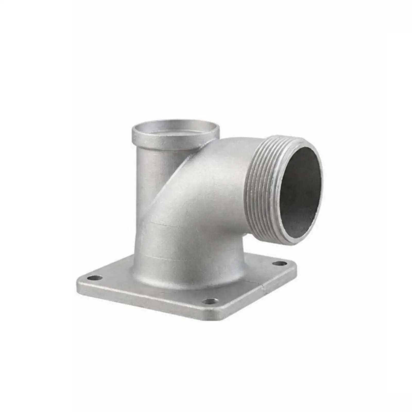 Irrigation Pump Outlet Elbow Aluminum Replacement Connector with Flange for Water Discharge Hose