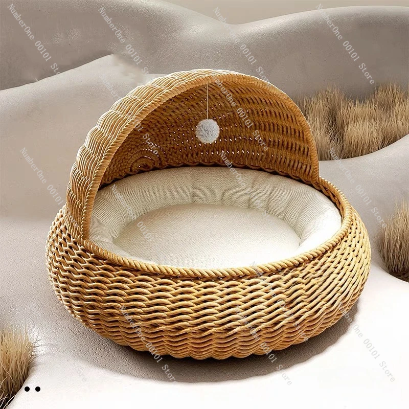 New willow cat nest summer handmade rattan weave universal semi-enclosed in all seasons