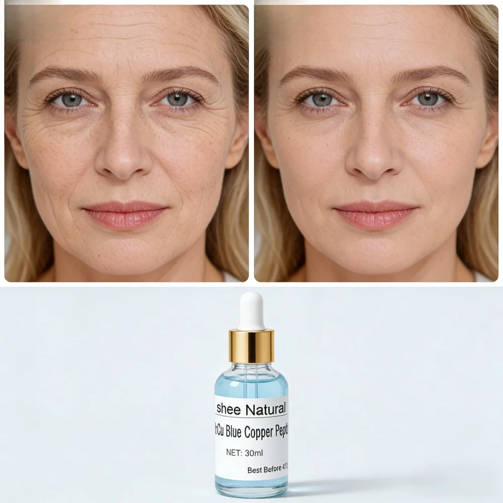 Сыворотка для лица GHK-Cu Blue Copper Peptide 30 мл: антивозрастной уход, укрепление и разглаживание кожи, уменьшение морщин и тонких линий