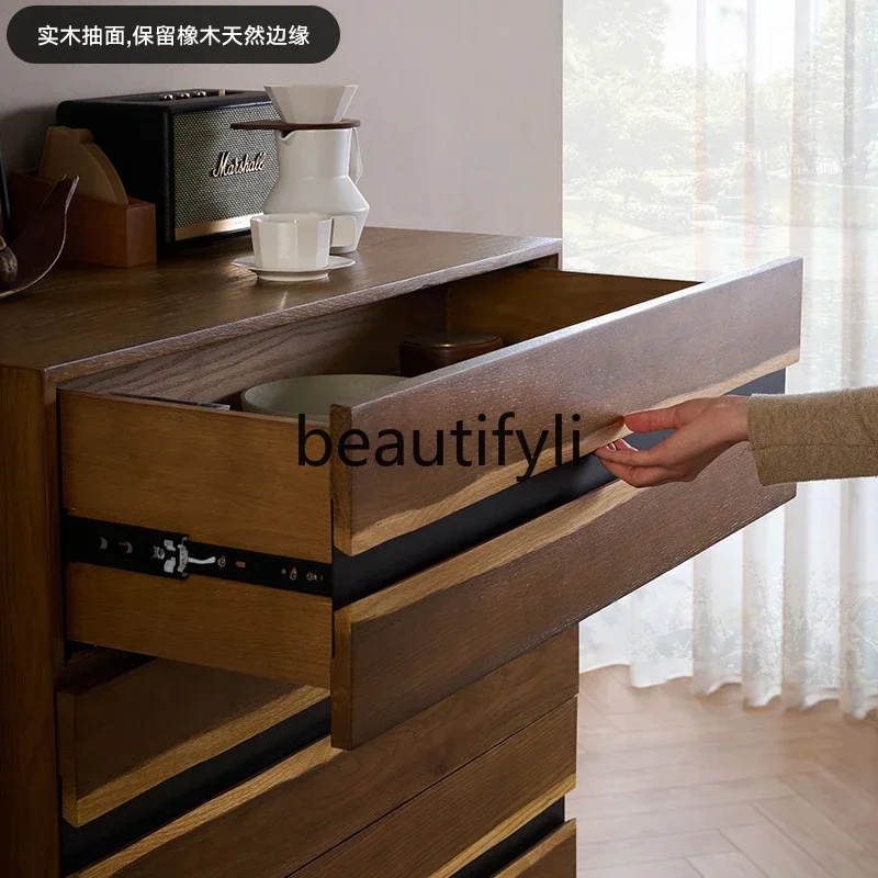 

Asmt59 скандинавский ретро массив дерева металлический дубовый шкаф-ведро промышленная ваби ветровая мебель вход пять ведер боковой шкаф