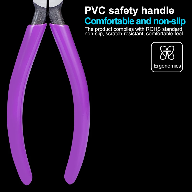 Side Cutters 45 Degree Diagonal Cutting Pliers Plastic Burrs Nippers Side Snips Flush Cutters Pliers Electronic Parts Shears