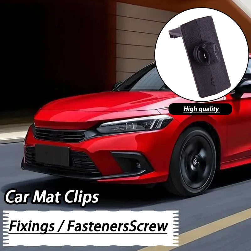 Car Mat Fixing Clips Floor Carpet Clip Mat Hook Fasteners Screw Accessories for Honda Civic Jazz CR-V HR-V