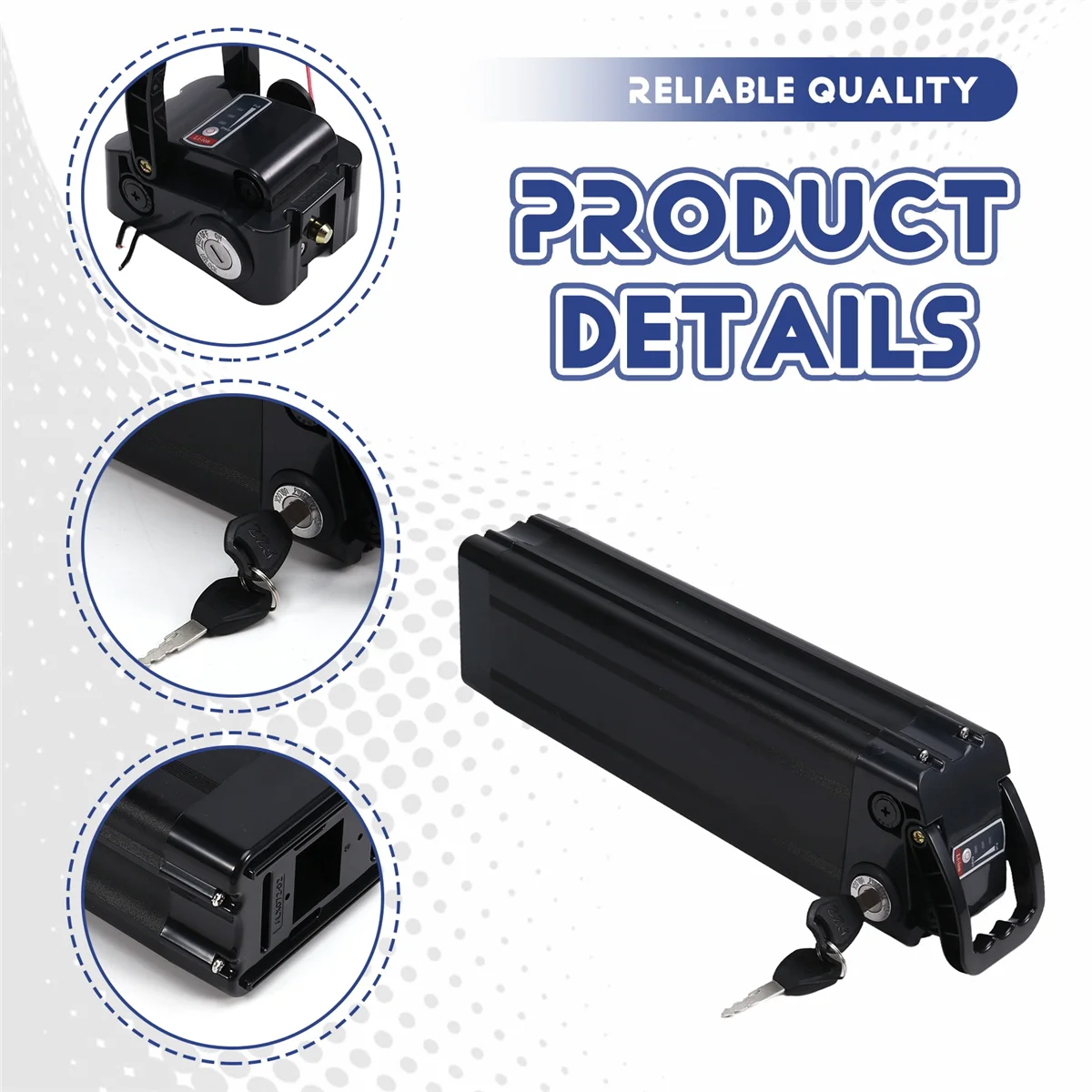 SMIEA Electric E Bike Bicycle 18650 Battery Box Case Cover 48V Empty Silver Fish Ebike Aluminum Housing Accessories