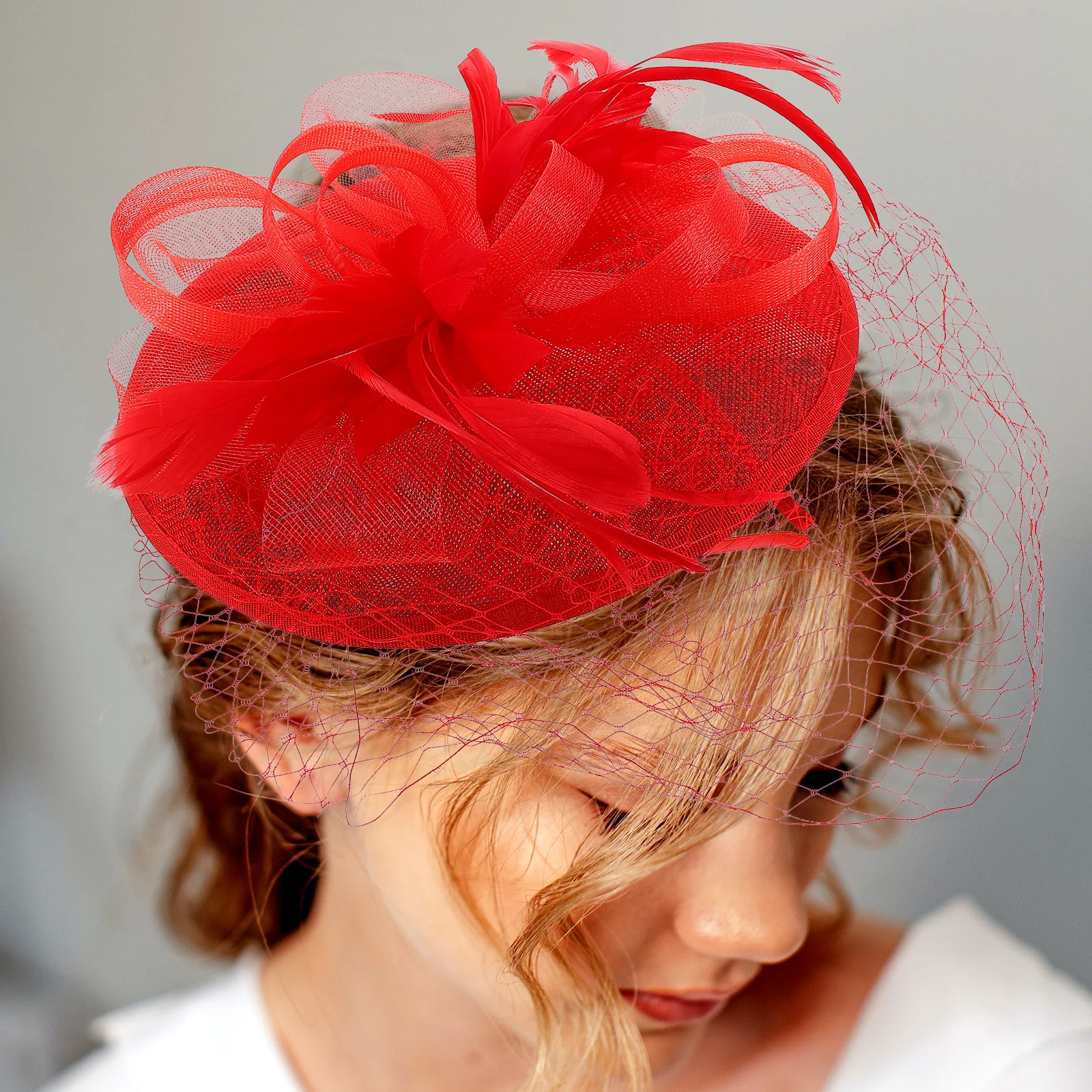 

Fascinator Headband Women Elegant Banquet Bridal Wedding Headdress Lightweight Comfortable One Size Hair Accessories For Party