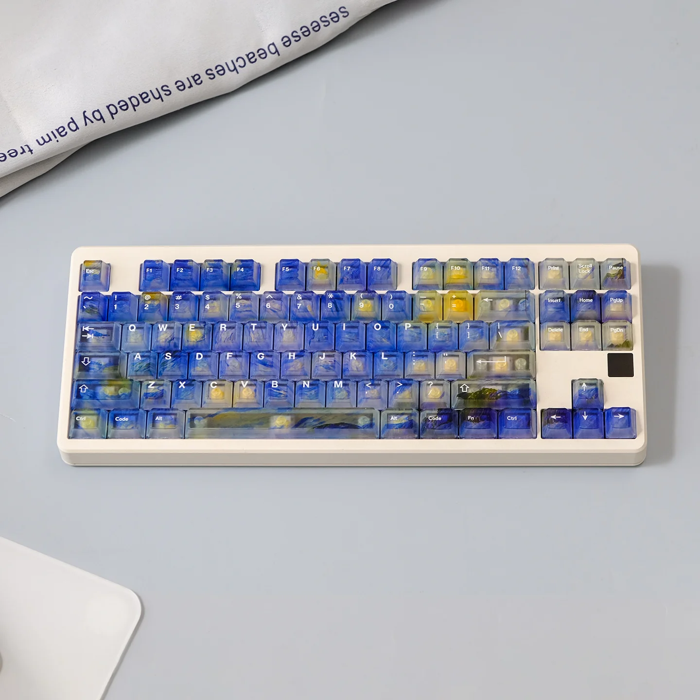 

122-клавишные колпачки для клавиш с красочной росписью, вишневый профиль, набор прозрачных колпачков для ПК, набор механических колпачков для механической клавиатуры MX Cherry