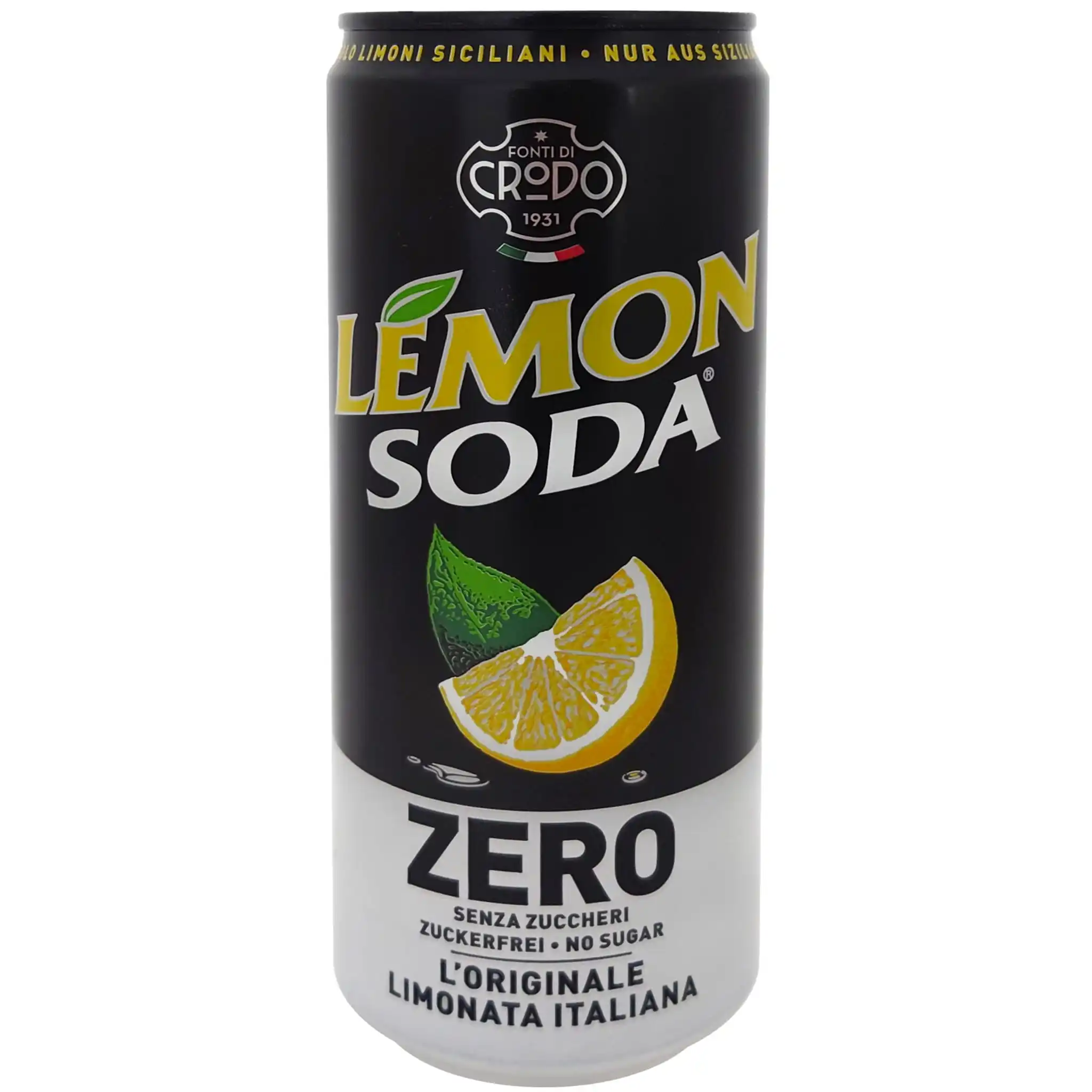 Zitronen soda Null kohlensäure haltiges Getränk 330ml - Fondi di Crodo