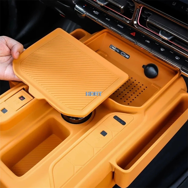 For GWM Haval Raptor V7 2026 + Car Styling Center Console Storage Box Mat Gear Shift Dust Proof Pad Organizer Cover Accessories