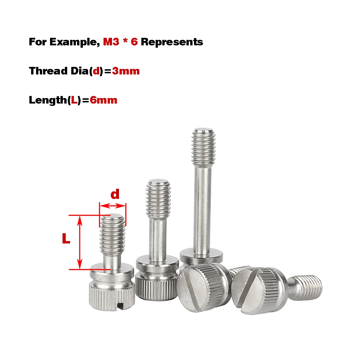 

304 Stainless Steel Slotted Locking Screw M3M4M5M6M8