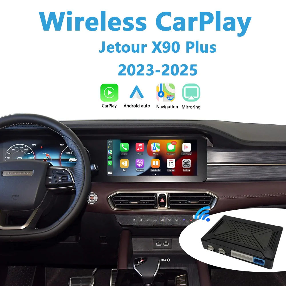 JETOUR X90PLUS Apple CarPlay 2023-2025 Add Wireless Android Auto Plug&Play Support Original Camera