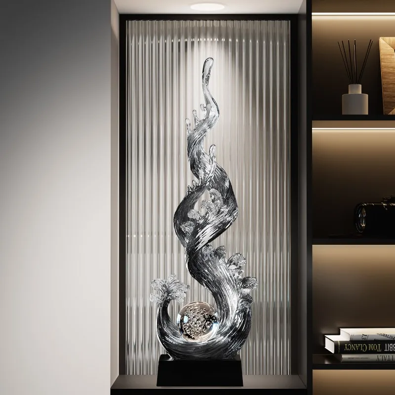 Wind And Water Rising Sculpture Ornaments Living Room,Entrance,TV Cabinet,Wine Cabinet,Art Desktop,Company Decorations,Gifts