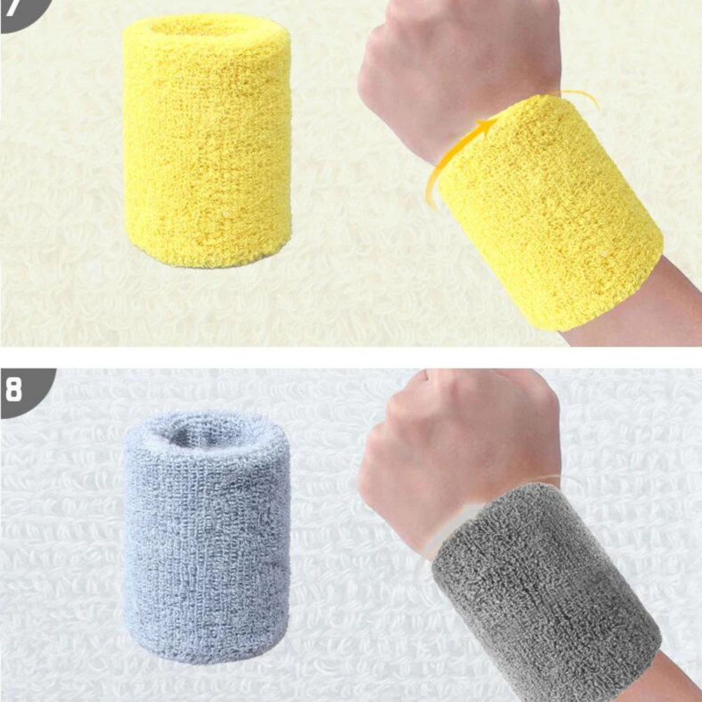 

14Pcs 8cm Lengthen Athletic Wristbands Sweat Absorbent Universal Colorful Brace for Indoor Outdoor Sports Fitness