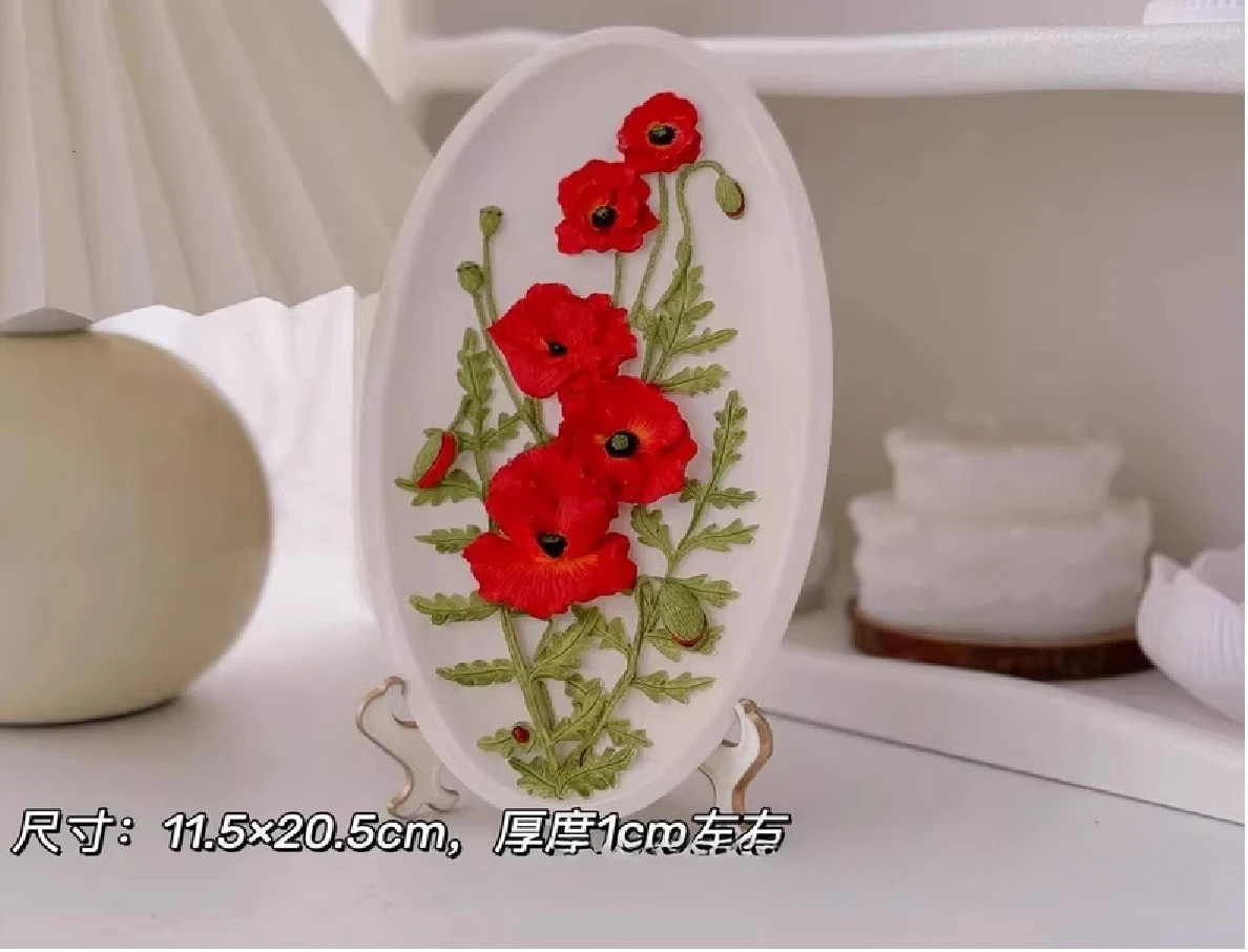 

DIY Paintable Floral Relief Sculpture Small-scale Home Decor Creative Desktop Ornament Handmade Art Statue