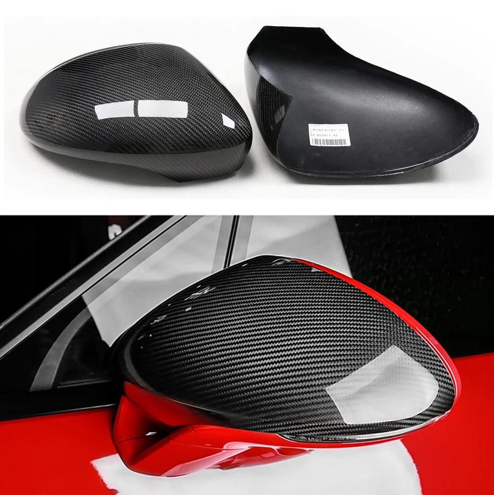 

Rear View Mirror Cover For Porsche Panamera 971 2017-2021 Left Driver Car Real Carbon Fiber Exterior Door Side Reverse Shell Cap