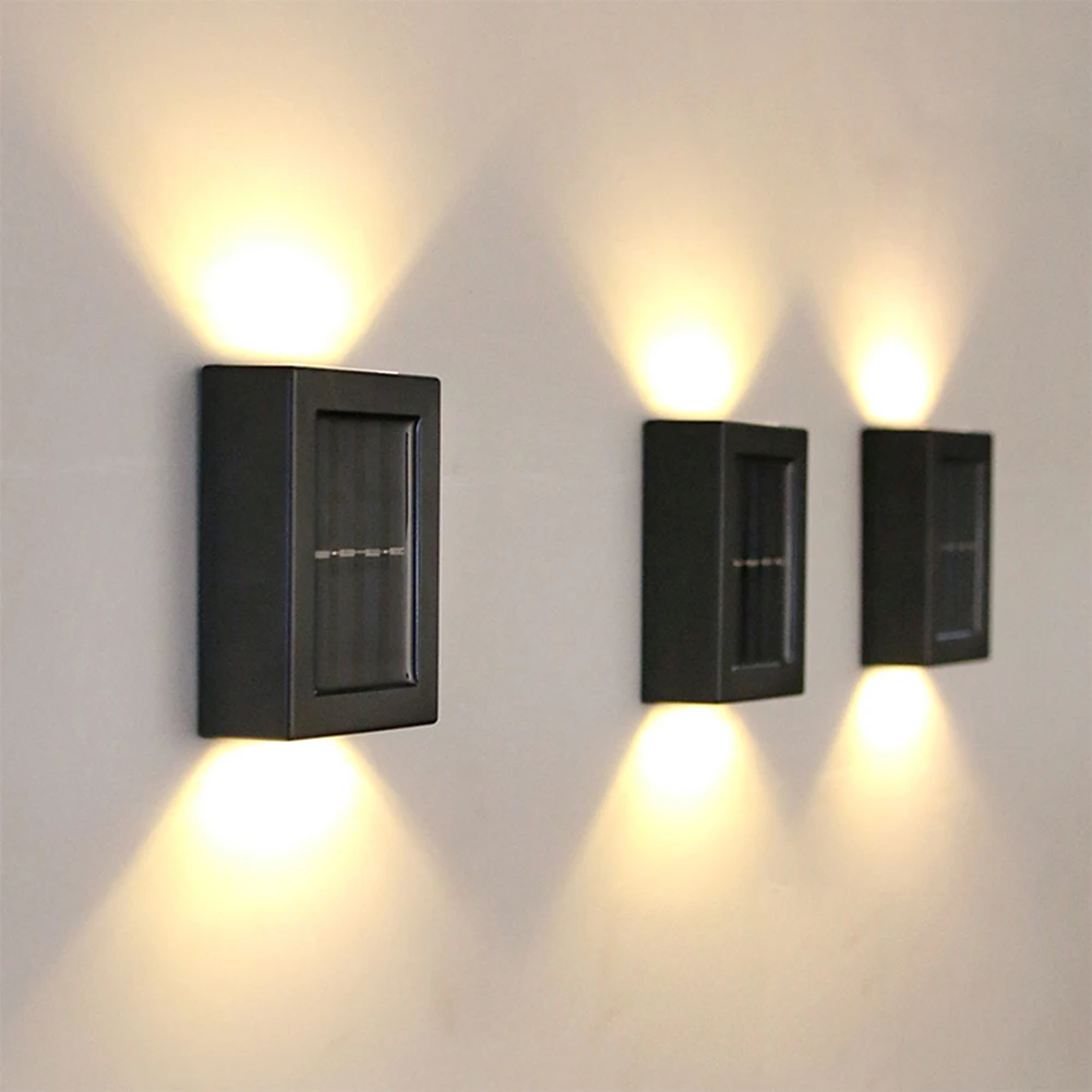 LED Solar Wall Light Waterproof Outdoor Indoor Garden Porch Sconce Wall Lamp