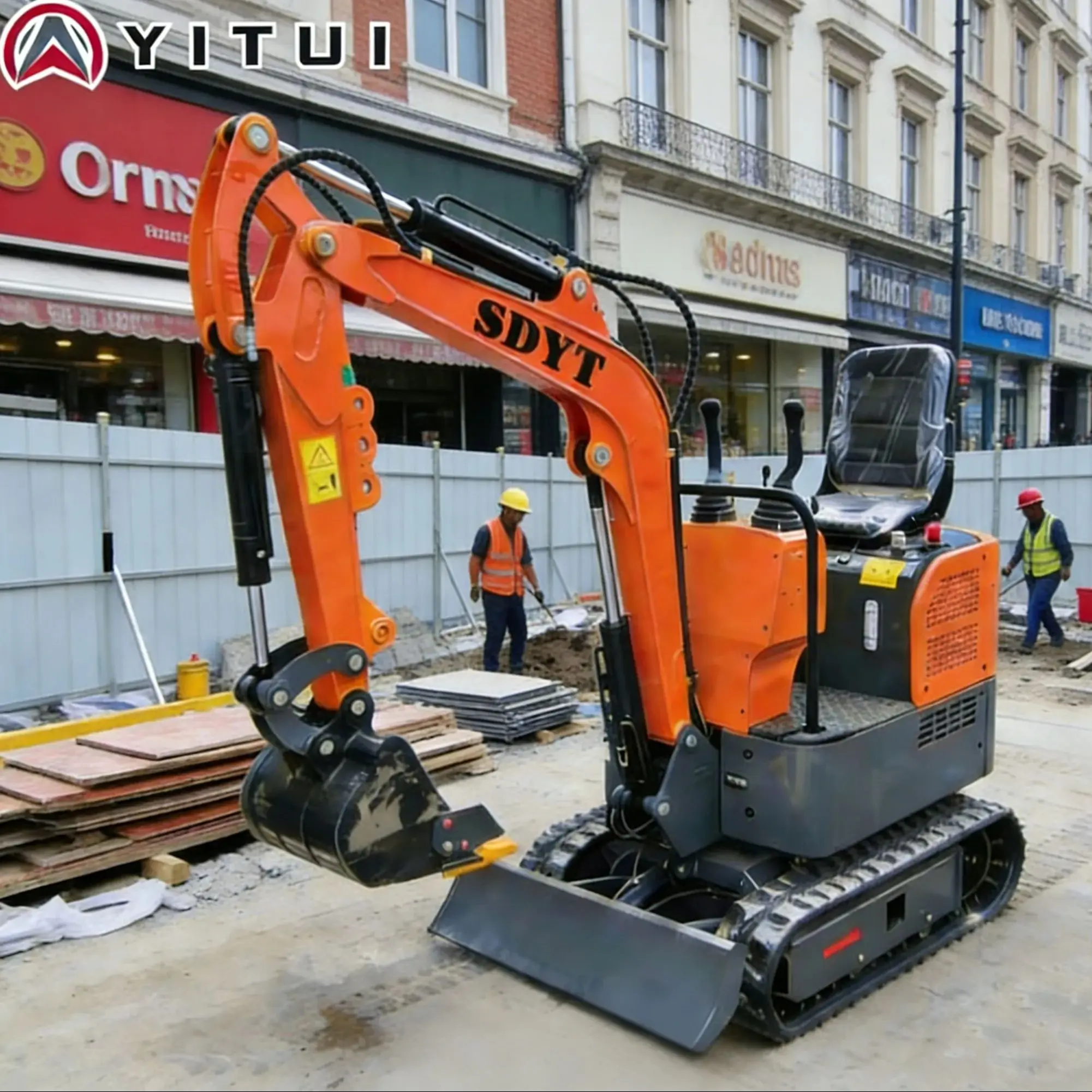 Customized 1.2t Mini Excavator For Drainage Ditch Digging Features An Integrated Design Robus With Bucket And Attachments