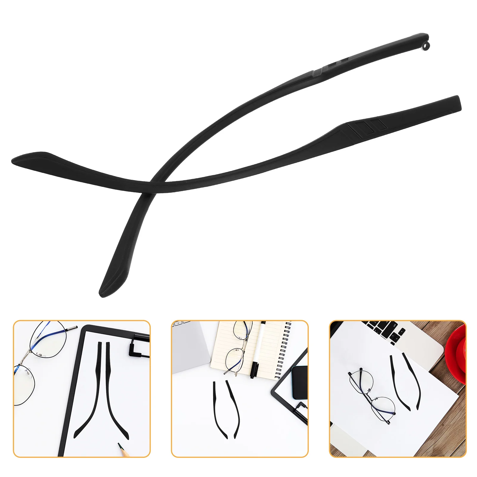 

1Pair Replacement Glasses Temple Tips Universal Fit 5Mm Width Tr Material Lightweight Non-Slip Comfort for Eyeglasses Sunglasses