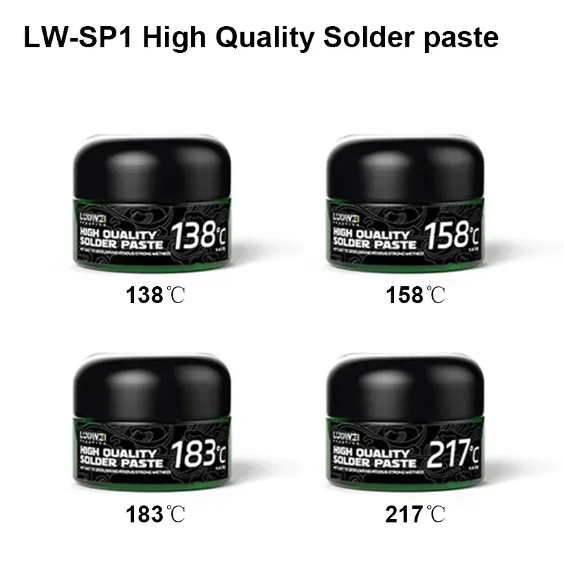 LUOWEI Solder Tin Paste Melting Point Welding Soldering Cream 138C/158C/183C/217C Repair PCB BGA CPU/IC Reballing Solder Pasta