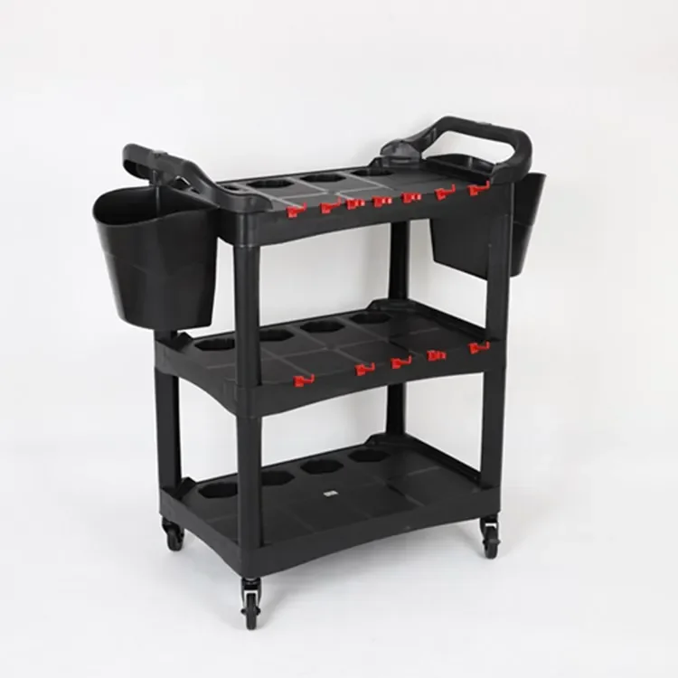 

Car beauty tool cart three-layer cart storage car auto repair and maintenance hardware silent