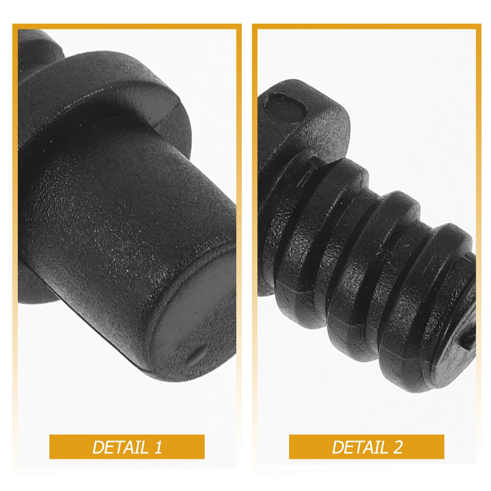 

10pcs Toilet Brush Accessories 12.7mm Black PP Connector Threaded Tip Replacement Pole Attachments Bathroom Cleaning Supplies