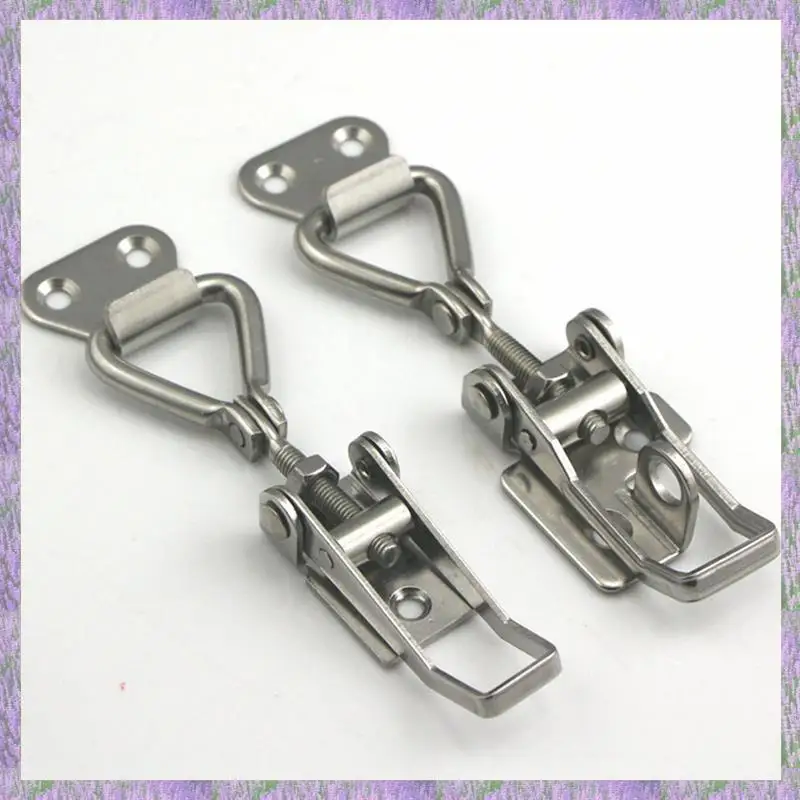 

A63K-4 Pieces Kit 90 Degree Right Angle Adjustable Buckle Vertical Quick Clamp Box Buckle Latch Clamp Right Angle Buckle Latch