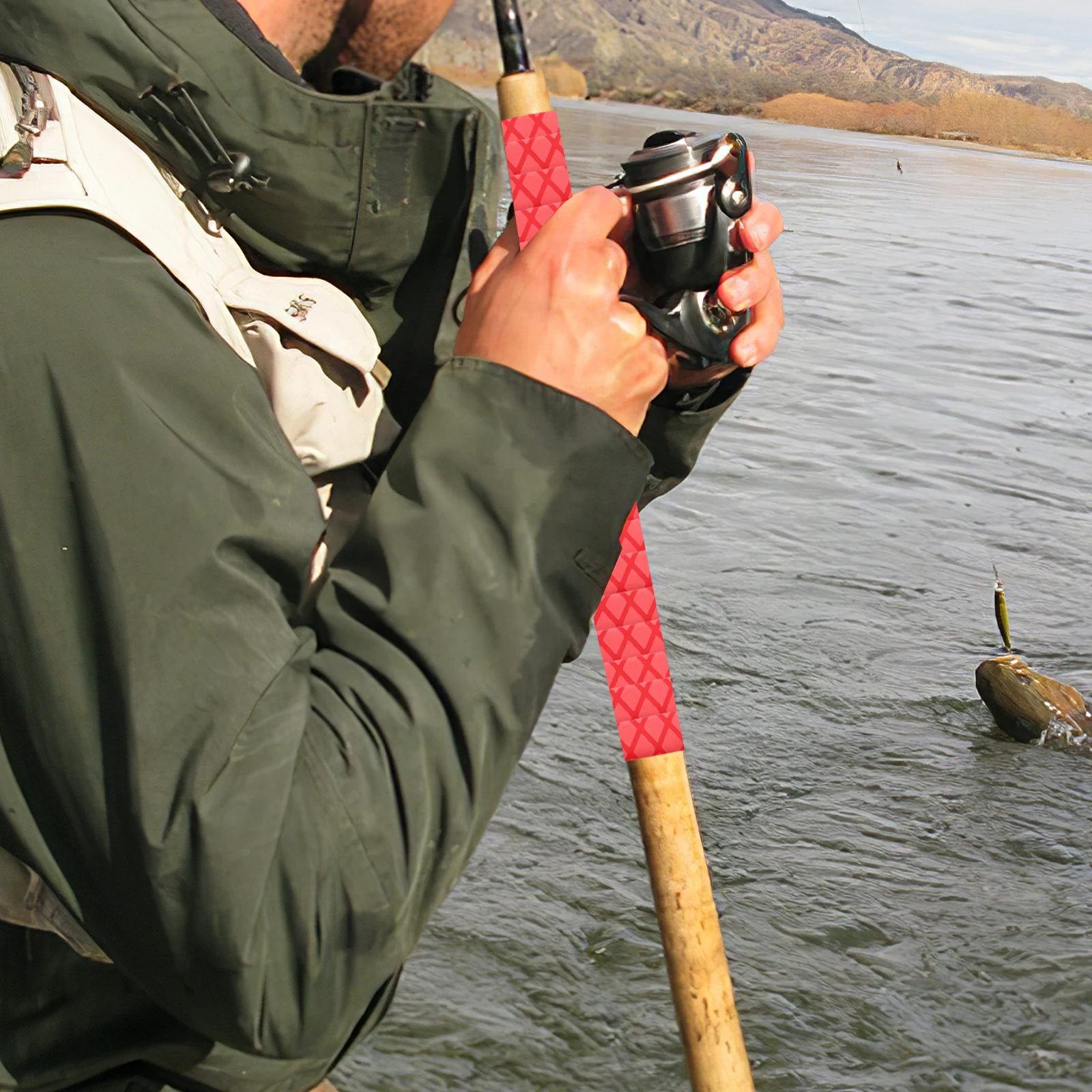 

5 шт., противоскользящая термоусадочная трубка, лента для захвата удочки, изолированная ручка, поглощающая пот рукав, защита рукава